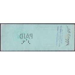 Etats Unis - Chèque - The First National Bank Buchanan - 1907 - Etat : SUP