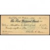 Etats Unis - Chèque - The First National Bank Newark Valley - 1916 - Etat : TTB+