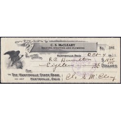 Etats Unis d'Amérique - Chèque - The Huntsville State Bank - 1930 - Etat : TTB