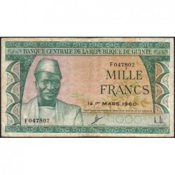 Guinée - Pick 15a - 1'000 francs - Série F - 01/03/1960 - Etat : TB