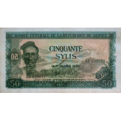 Guinée - Pick 18 - 50 sylis - Série AU - 1971 - Etat : pr.NEUF
