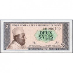 Guinée - Pick 21a - 2 sylis - Série BU - 1981 - Etat : NEUF