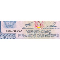 Guinée - Pick 28a - 25 francs guinéens - Série DU - 1985 - Etat : SPL