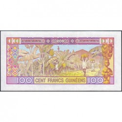 Guinée - Pick 30a_1 - 100 francs guinéens - Série AV - 1985 - Etat : NEUF