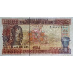 Guinée - Pick 32a_2 - 1'000 francs guinéens - Série AT - 1985 - Etat : SUP