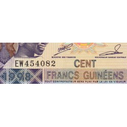 Guinée - Pick 35a_2 - 100 francs guinéens - Série EW - 1998 - Etat : NEUF