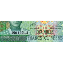 Guinée - Pick 45 - 10'000 francs guinéens - Série JQ - 01/03/2010 - Commémoratif - Etat : NEUF