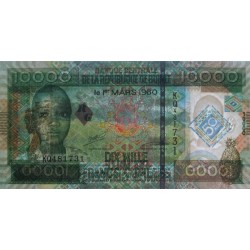 Guinée - Pick 45 - 10'000 francs guinéens - Série KQ - 01/03/2010 - Commémoratif - Etat : NEUF