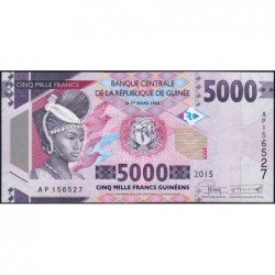 Guinée - Pick 49a - 5'000 francs guinéens - Série AP - 2015 - Etat : NEUF