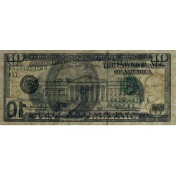 Etats Unis - Pick 506_2 - 10 dollars - Série BK B - 1999 - Dallas - Etat : SPL+