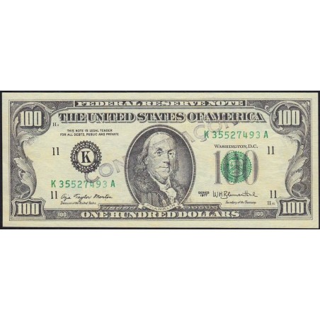 Etats Unis - Pick 467 - 100 dollars - Série K A - 1977 - Dallas - Faux billet - Etat : SPL