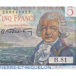 St-Pierre et Miquelon - Pick 22_2 - 5 francs - Série B.81 - 1953 - Etat : pr.NEUF