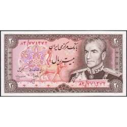 Iran - Pick 100a_2 - 20 rials - Série 83 - 1975 - Etat : NEUF