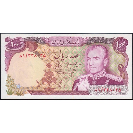 Iran - Pick 102a - 100 rials - Série 81 - 1974 - Etat : NEUF