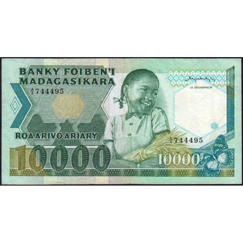 Madagascar - Pick 70a - Série A/4 - 10'000 francs - 2'000 ariary - 1983 - Etat : TB+