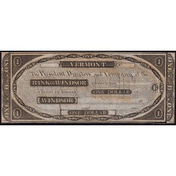 Etats Unis d'Amérique - Vermont - Windsor - 1 dollar - Lettre E - 01/09/1860 - Etat : SPL+