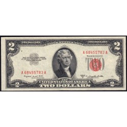 Etats Unis - Pick 380b - 2 dollars - Série A A - 1953 B - Etat : SPL