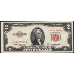 Etats Unis - Pick 380b - 2 dollars - Série A A - 1953 B - Etat : SPL