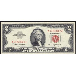 Etats Unis - Pick 382a - 2 dollars - Série A A - 1963 - Etat : pr.NEUF