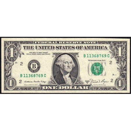 Etats Unis - Pick 468b - 1 dollar - Série B C - 1981 A - New York - Etat : SUP