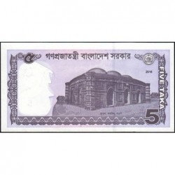 Bangladesh - Pick 64Aa - 5 taka - Série গ ছ - 2016 - Etat : NEUF