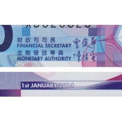 Hong Kong - Government - Pick 401d - 10 dollars - Série XD - 01/01/2014- Polymère - Etat : NEUF