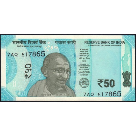 Inde - Pick 111a - 50 rupees - Série 7AQ - 2017 - Sans lettre - Etat : NEUF