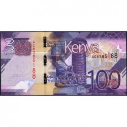 Kenya - Pick 53a - 100 shillings - Série AC - 2019 - Etat : NEUF