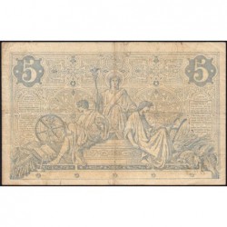 F 01-12 - 29/11/1872 - 5 francs - Noir - Série N.2592 - Etat : TTB- à TTB