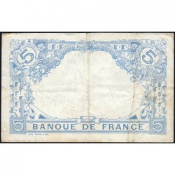F 02-02 - 01/02/1912 - 5 francs - Bleu - Série F.80 - Etat : TB+