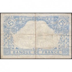 F 02-11 - 06/11/1912 - 5 francs - Bleu - Série O.772 - Etat : TTB