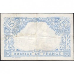 F 02-26 - 19/04/1915 - 5 francs - Bleu - Série O.5294 - Etat : TTB