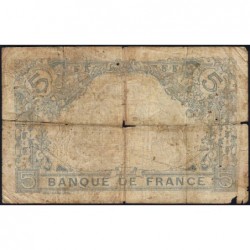 F 02-29 - 16/07/1915 - 5 francs - Bleu - Série H.6744 - Etat : AB