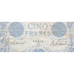 F 02-34 - 10/12/1915 - 5 francs - Bleu - Série B.9248 - Etat : B-