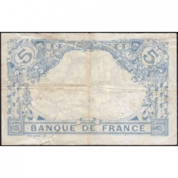 F 02-43 - 25/09/1916 - 5 francs - Bleu - Série N.14080 - Etat : TB+