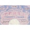 F 14-27 - 26/09/1914 - 50 francs - Bleu et rose - Série N.5646 - Etat : TTB