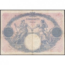 F 14-39 - 03/07/1926 - 50 francs - Bleu et rose - Série C.11809 - Etat : TTB-