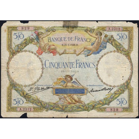 F 15-02 - 21/05/1928 - 50 francs - Merson - Série A.2312 - Etat : B-
