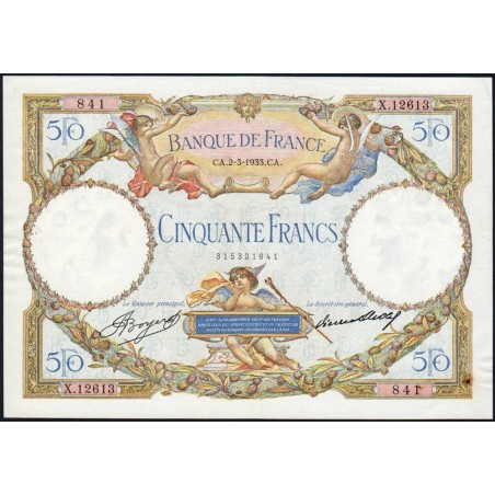 F 16-04 - 02/03/1933 - 50 francs - Merson - Série X.12613 - Etat : SUP+