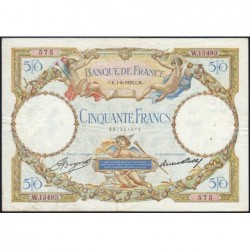 F 16-04 - 01/06/1933 - 50 francs - Merson - Série W.13493 - Remplacement - Etat : TTB