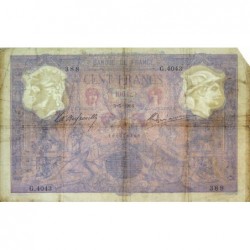 F 21-18a - 05/05/1904 - 100 francs - Bleu et rose - Série G.4043 - Etat : B+