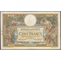 F 22-02 - 04/05/1909 - 100 francs - Merson avec LOM - Série S.813 - Etat : TB-