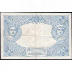F 10-01 - 19/03/1906 - 20 francs - Bleu - Série K.264 - Etat : TTB+