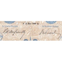 F 10-01 - 19/03/1906 - 20 francs - Bleu - Série K.264 - Etat : TTB+
