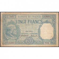 F 11-03a - 26/07/1918 - 20 francs - Bayard - Série E.5054 - Etat : TB+