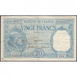 F 11-04 - 08/02/1919 - 20 francs - Bayard - Série E.6370 - Etat : TTB