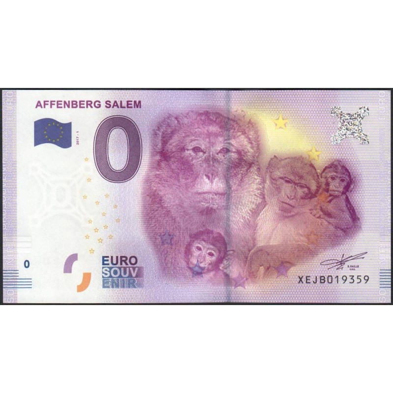 Allemagne - Affenberg Salem - XEJB-2017-1 - 0 euro - Etat : NEUF