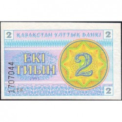 Kazakhstan - Pick 2c - 2 tiyn - Série БK - 1993 - Etat : NEUF