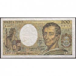 F 70-01 - 1981 - Faux 200 francs - Montesquieu - Série H.005 - Etat : TB+