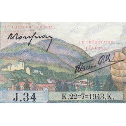 F 05-02 - 22/07/1943 - 5 francs - Berger - Série J.34 - Etat : TTB+